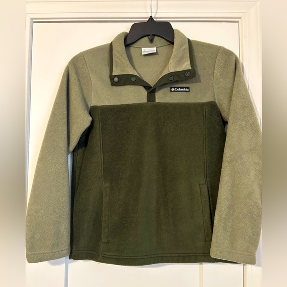 Columbia Green Fleece Pullover youth large - Picture 1 of 3